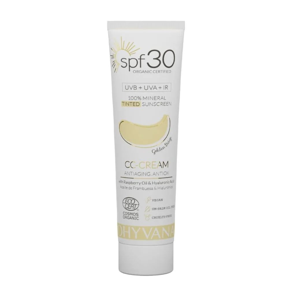 CC-voide Dhyvana SPF30 sävytetty aurinkovoide, 2 sävyä