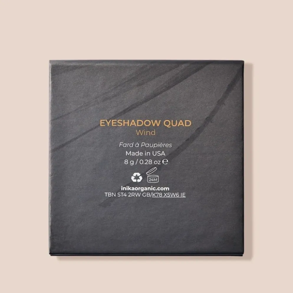 INIKA Organic Eyeshadow Quad luomiväripaletti Wind