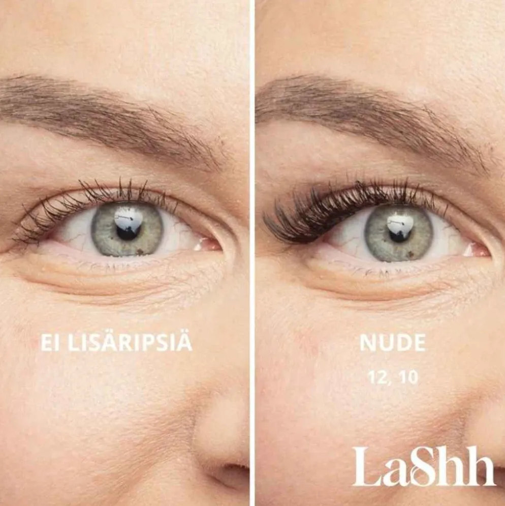 Luonnolliset tekoripset LaShh Nude ripsitupsut, kirkas liima