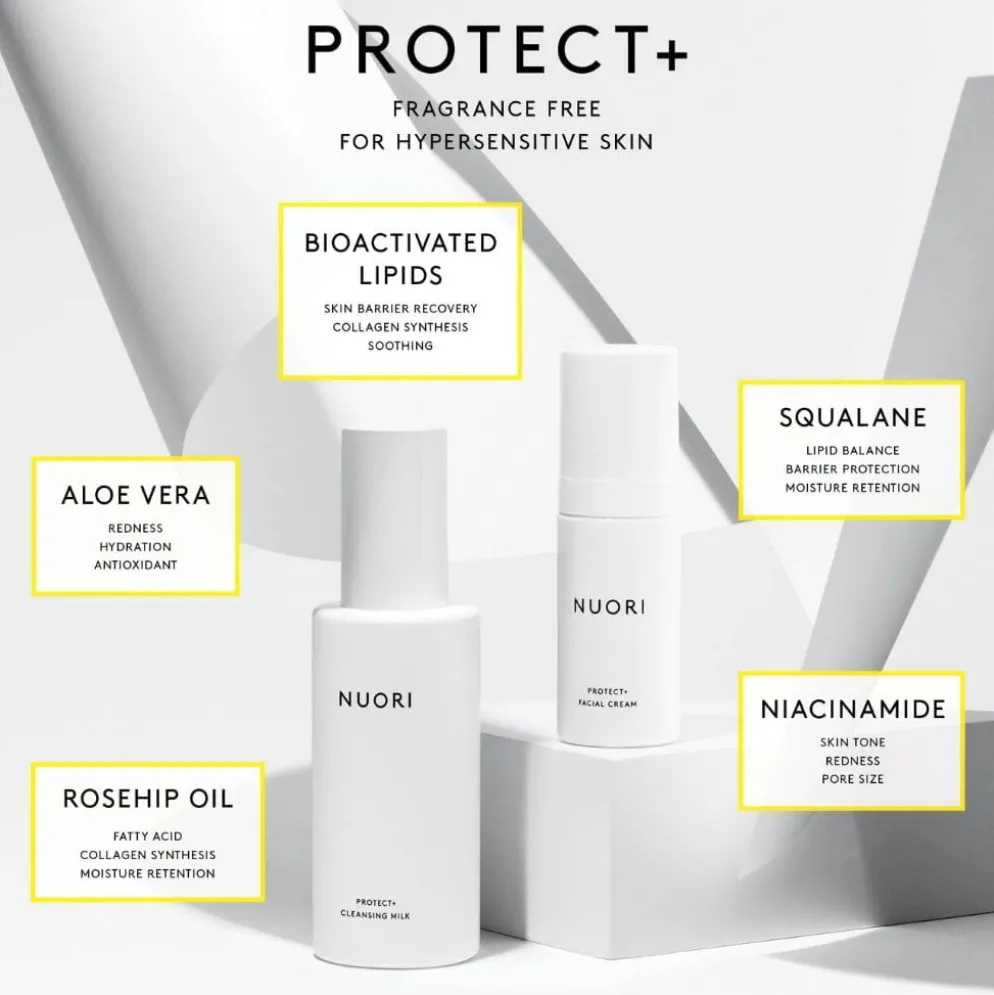 NUORI Protect+ hajusteeton kasvovoide 30ml