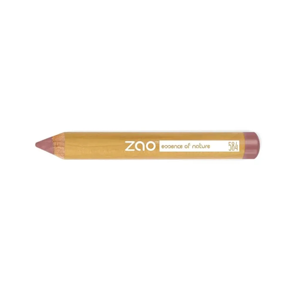 Vaaleanpunainen huulipunakynä Zao Jumbo Lip & Cheek 584 Rosewood